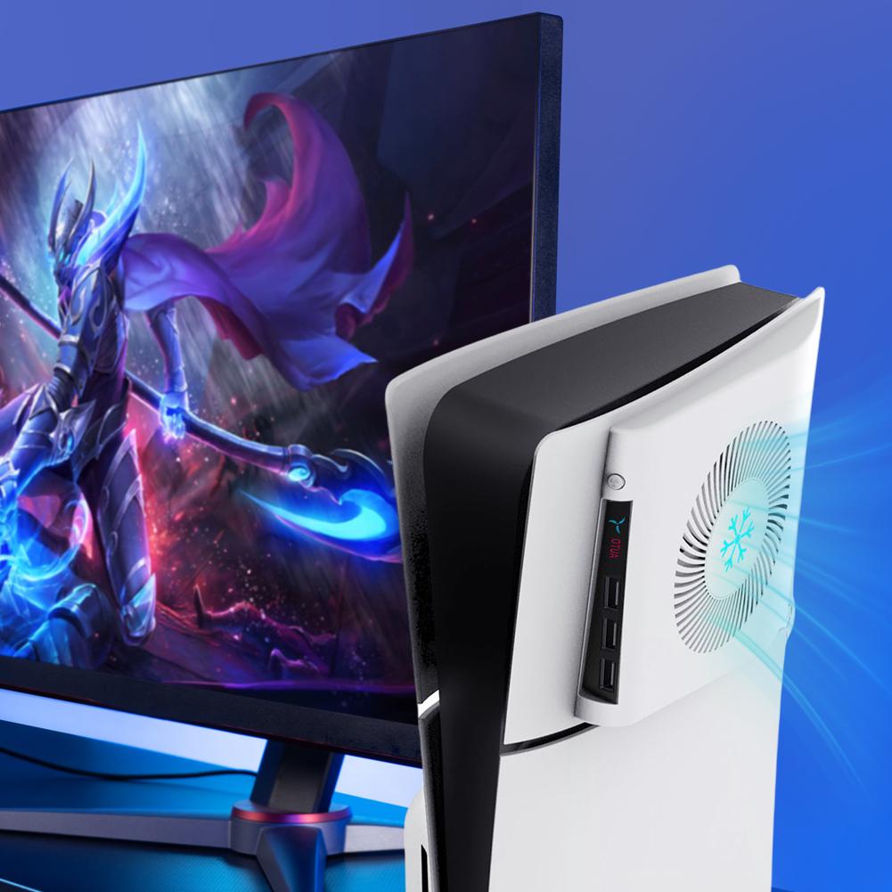 Pro herní konzoli PS5 Slim Chladicí ventilátor Bočně montovaný chladicí ventilátor Chladič konzole Externí chladicí ventilátor pro příslušenství Playstation 5 Slim