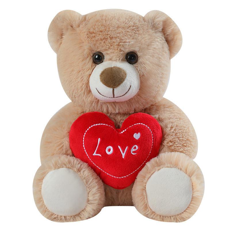 Bear Heart Love Plush Toys Animal Stuffed Dolls Room Decorations Kids Gifts