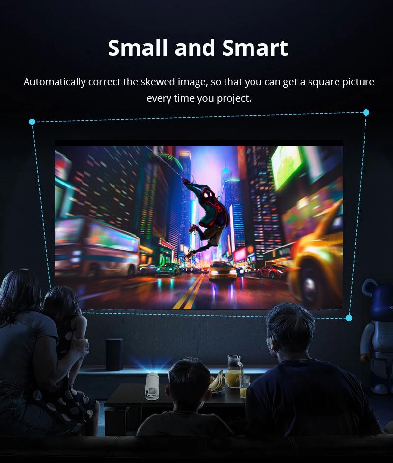 Factory Price Latest Mini WiFi Smart Android 11 Projector Mini Video LCD Projector Support 4k Mirror Screen System Projector