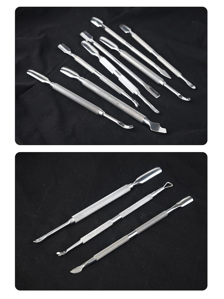 Doppelköpfiger Nagelhautschieber & Nagelschaber aus Edelstahl