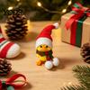Small Animal Figurines for Home Christmas Little Duck Ornament, 3D Printed Cute Figurine, Detachable Hat Holiday Desktop Decorations And Scarf
