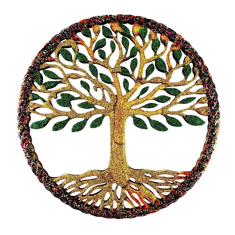 Baum Bastel-DIY Harz Silikonform Wandbehang Dekoration Gießform Schablone für Tisch Haus Schmuckherstellung Werkzeug