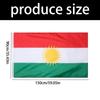 5ft X 3ft Polyester Fabric Kurdistan Country Flag With Reinforced Edges For Sports Activity And Cultural Celebration