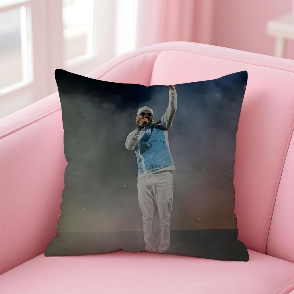 Rapper Jjul Hip Hop Style Cushion Cover Pillow Case Soft Friendly Fabric  Concealed Zipper