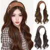 Hair Hoop Half Headband Wig Korean Style Long Wavy Curly Hair Synthetic Velvet Headband Wigs  Women