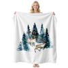 Cool Contrast Tiger Print Flannel Blanket Soft Nap Air Conditioner Throw Home