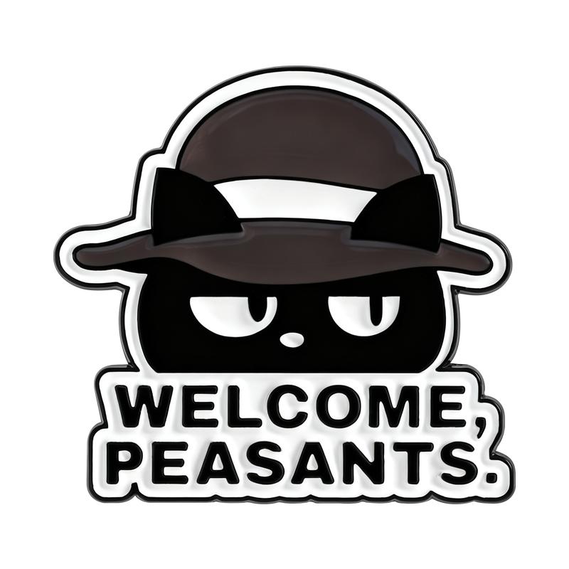 Black Cats Enamel Pins Funny Cool Kitten Meow Brooches Lapel Badges Simple Cartoon Animal Jewelry Gift for Friends