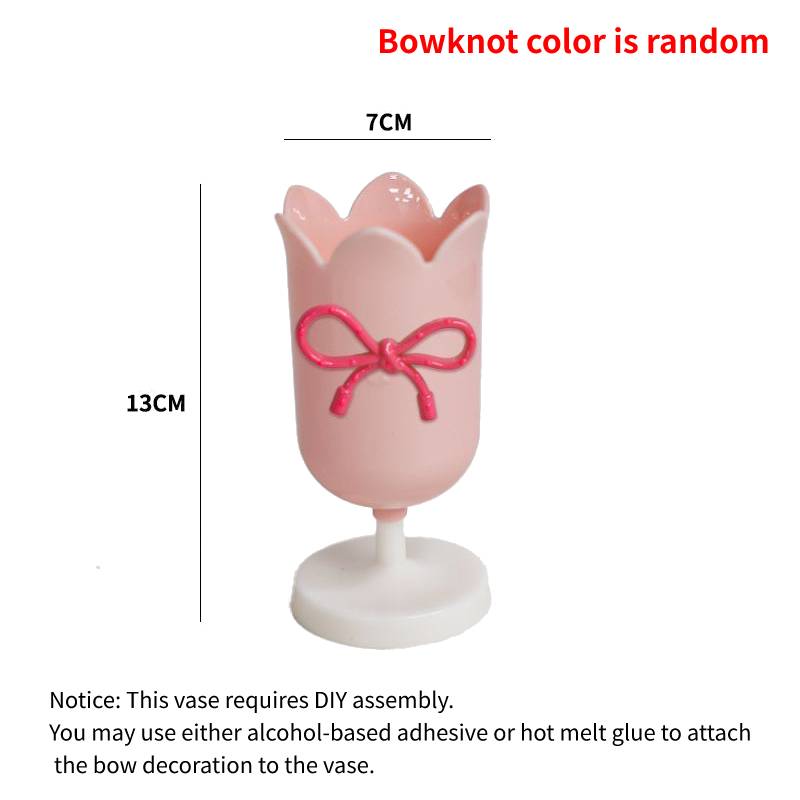 Ins Flower Vase Tulip Pen Holder Pencil Box Makeup Brush Storage Box Photography Props Aesthetic Vase Wedding Decoration