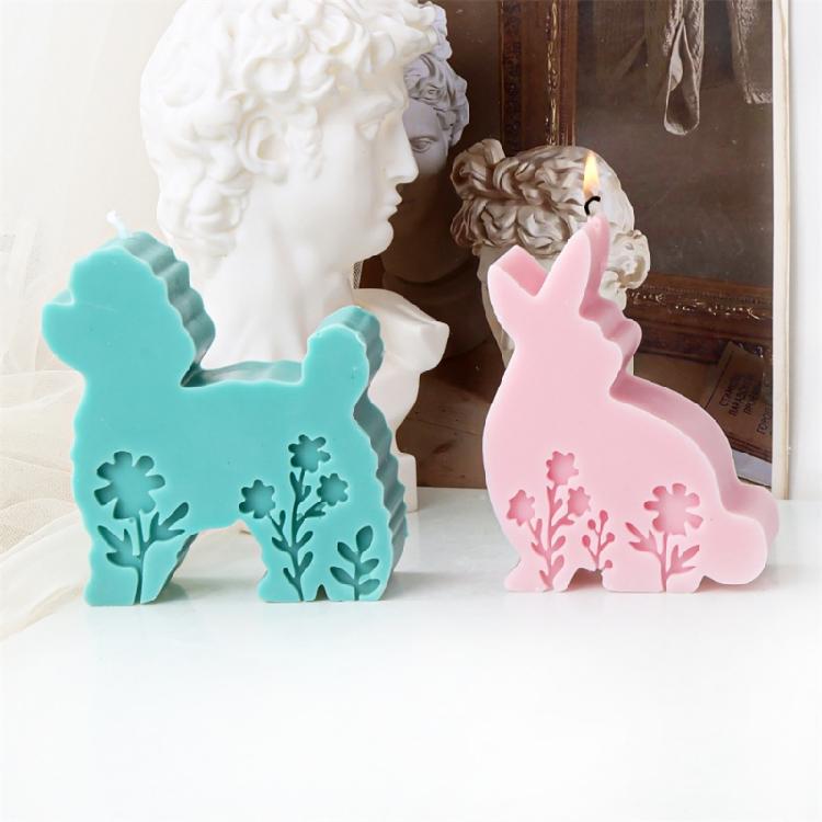 Easy To Clean Silicone Candle Molds Fondant Moulds Animal Shape Resin Project Moulds Silicone Texture for Candle Making