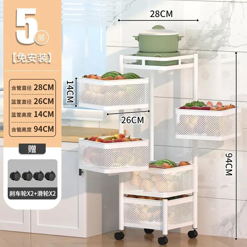 

Нержавеющая сталь черный белый поворотный кухонный стеллаж напольная тележка стеллаж для хранения фруктов овощей белый