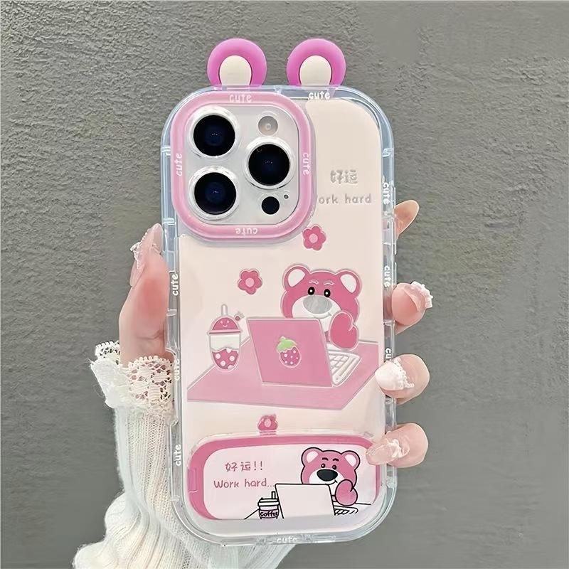 Strawberry Bear Jingle Cat is suitable for Apple 16/15/14 Huawei Honor Xiaomi mobile phone case 13promax anti-drop