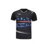 Li Ning Badminton Kollektion Raglanärmel T-Shirt Unisex Schwarz AAYU131-1