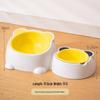 Ceramic Anti-Spill Temperature-Regulating Pet Bowl - Slanted Design for Cats and Dogs