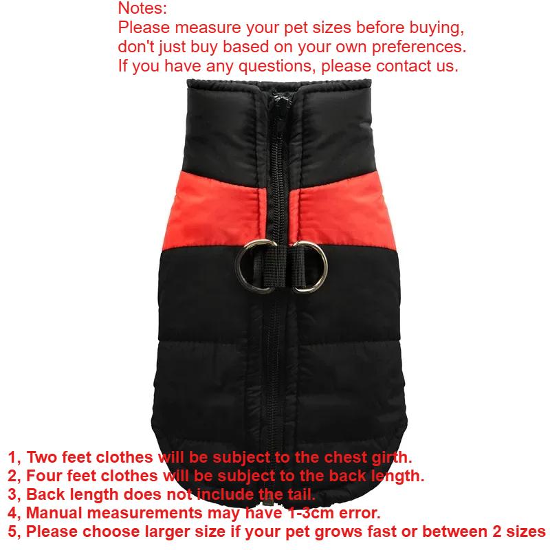 

Куртка для больших собак с шлейкой, зимняя теплая одежда для собак лабрадора, водонепроницаемое пальто для больших собак, одежда для чихуахуа, французского бульдога S красный