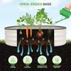 Galvanized Raised Garden Bed 4×2×1ft 2 Packs Oval Metal Planter Box for Vegetables Fruits Flowers White with Safety Edging Glov