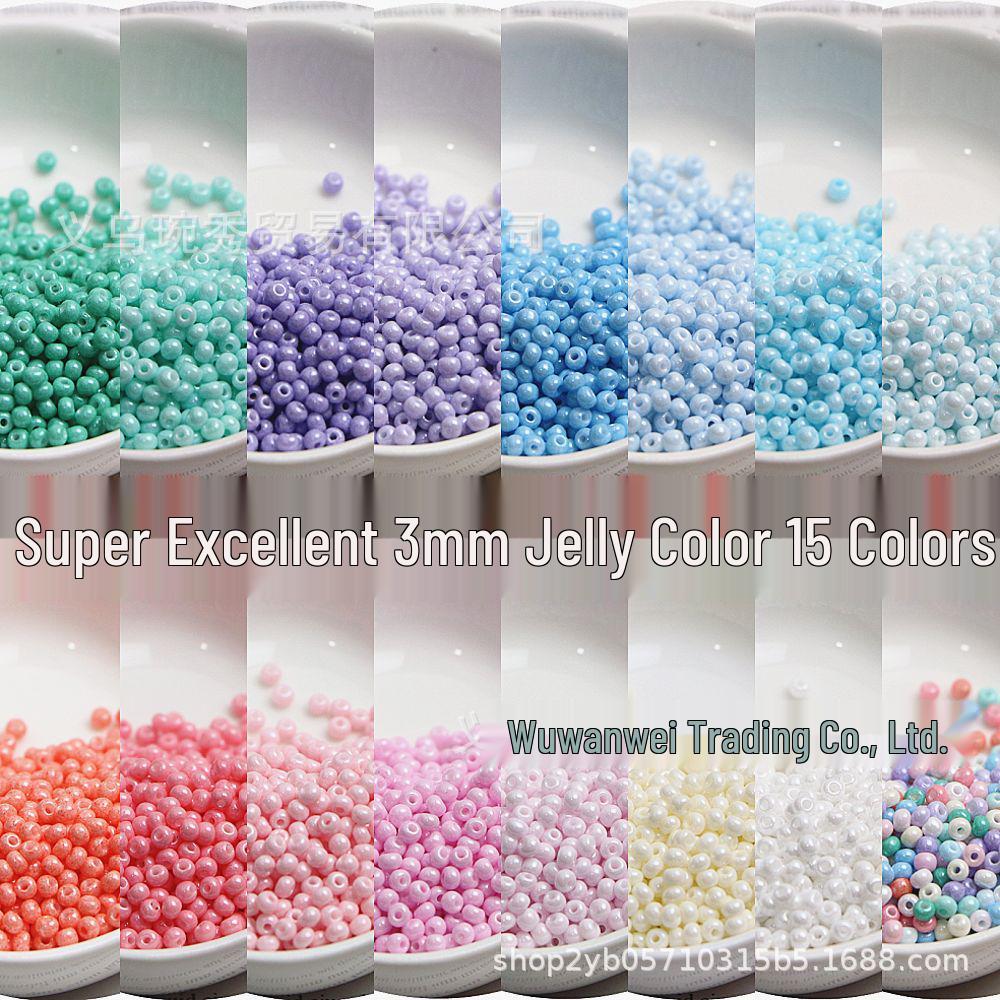 3mm Solid Color Glass Seed Beads for Handmade Jewelry & DIY Crafts