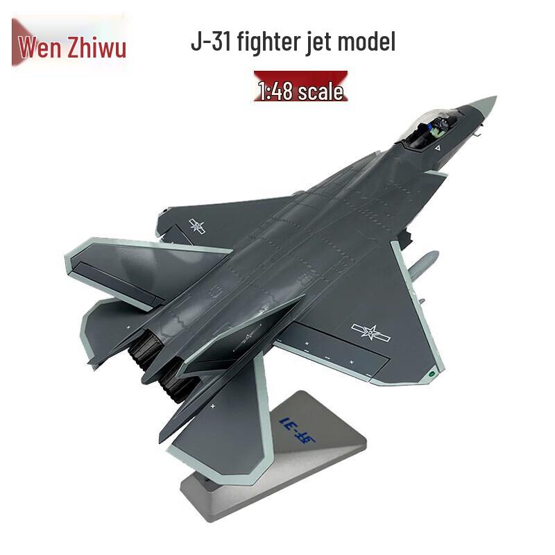 J-31 Fighter Jet Alloy Model (1:48 Scale)