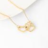 ZRM Fashion Hollow Pet Paw Footprint Necklace Shellhard Cute Animal Dog Cat Love Heart Pendant Necklace Jewelry For Women Girls
