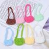 1/12 Doll Plush Knitted Shoulder Bag Crossbody Bag Doll Mini Dress Up Accessories Dollhouse Decor Kid Pretend Play Toys