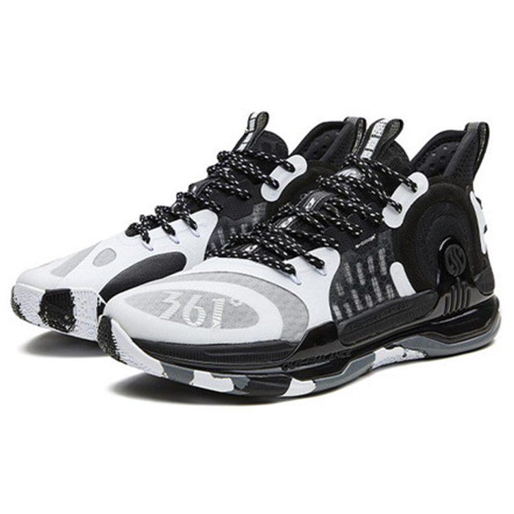 361 AG 1 Basketball Shoes Men's Mid Top White/Black 572121107-8