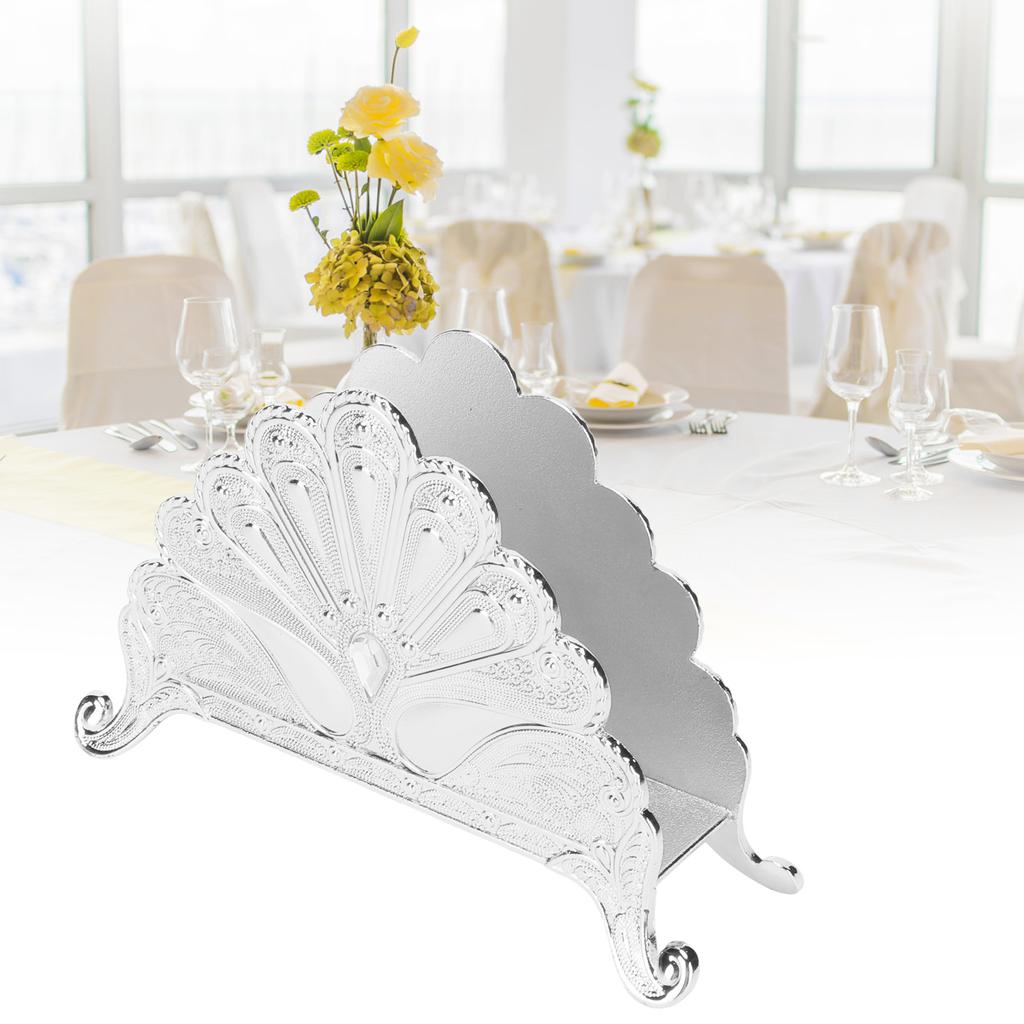 Napkin Holder Classical Metal Peacock Embossed European   Table Tissue Holder Tabletop Freestanding Tissue Dispenser