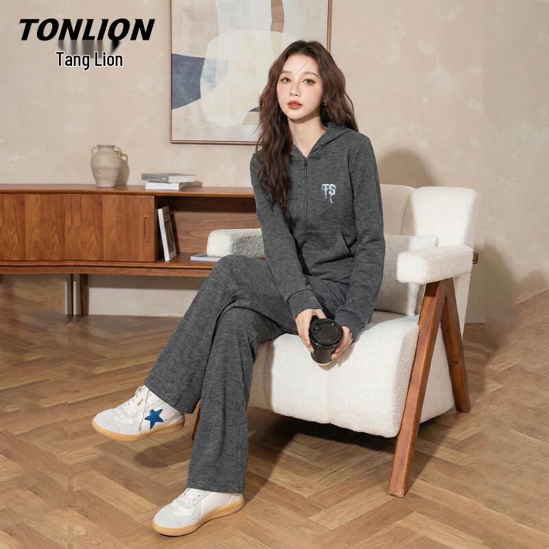 TonLion Women s Hooded Athletic Tracksuit S