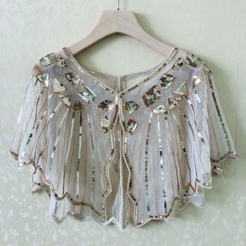 Women's Summer Sequin Shawl Cardigan: Versatile Evening Cape for Sun Protection, Perfect with Skirts.