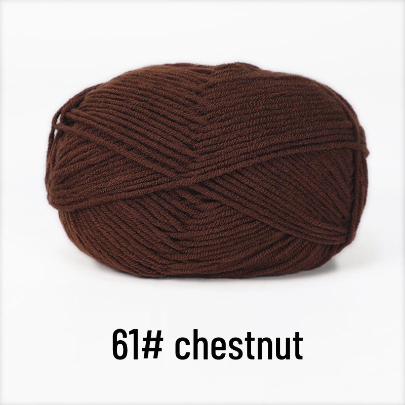 Cotton 4-Strand Medium-Thick Yarn Ball for Crochet: Ideal for Shoes, Dolls, Sweaters, and DIY Knitting Projects