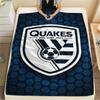 1Pc San Jose Earthquakes Print Flannel Blanket High Quality Warm Comfortable Cover for All Seasons Perfect for Gifts Home Decor