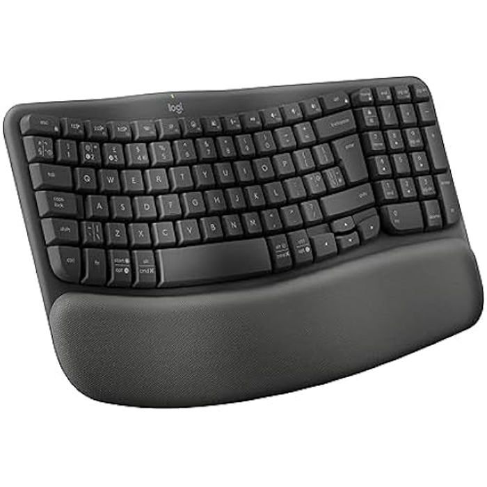 Clavier Ergonomique - LOGITECH - Wave Keys - Graphite - Espagnol QWERTY - Sans Fil