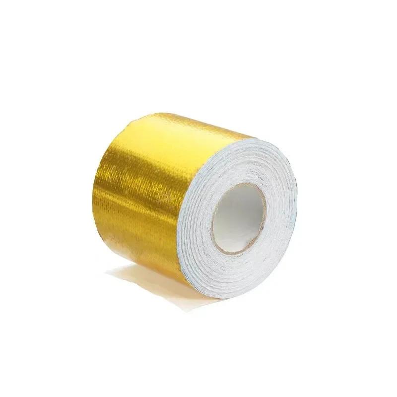 High Temp Aluminum Foil Heat Insulation Tape, Car Air Intake Exhaust Heat Wrap for Auto Motorcycle Modification