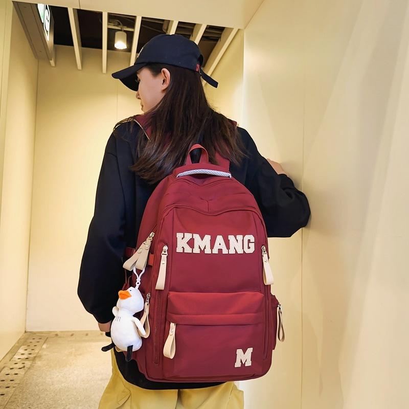 Schoolbag College Student School Bag Female Korean Edition High School Student Harajufeng Fashion Backpack Primary School Junior High