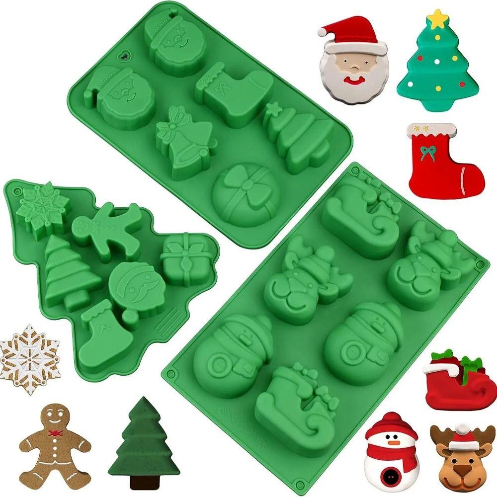Cute Chocolate and Candy Molds Snowman Shape 3D Xmas Baking Mold DIY Cake Decorating Tool  Oven