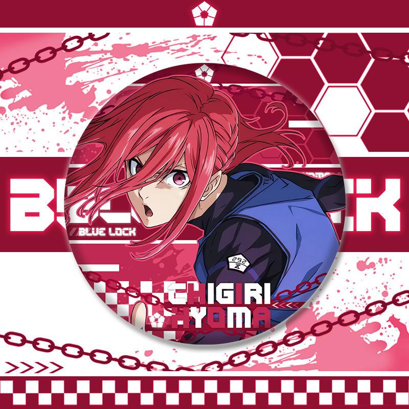 Insignă Dublă Intermitentă Blue Lock 75mm Broșă de Piept Accesorii Cosplay Bijuterii Cadouri