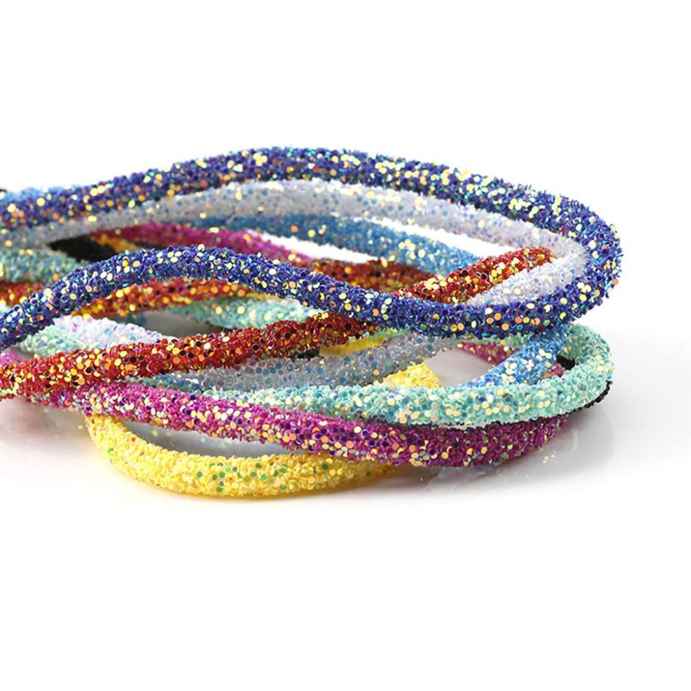 Colorful Party Decoration Soft Shiny Resin Sequin Rope Hat Decor Sandal DIY Glitter Rope Strings