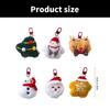 6pcs Adorable Plush Key Chain Soft Touch Christmas Themed Bag Pendants Fashionable Keychain Ornament for Women Girls