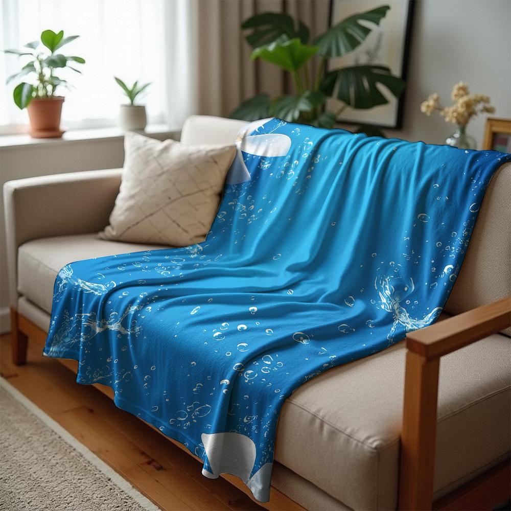 Crisp Red Apple Fruit Anime Cartoon Flannel Blanket Soft Warm Throw for Bedroom Sofa Car Kids Holiday Gift