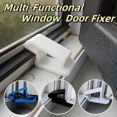 2/4pcs Window Stoppers Anti-Collision Door Clamps Sturdy Plastic Track Clip Fixer Kit Balcony Isolators Indoor Ventilation Tools