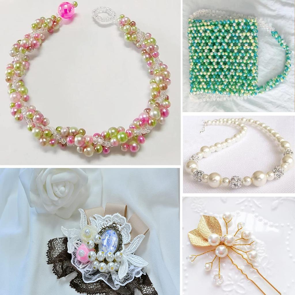 BetterJonny 24-Farben Perlen, 6mm Doppelloch Farbige Perlen aus Glas, Runde Perlen für Bastelarbeiten, DIY-Zubehör und mehr, ca.. 1680 Stück