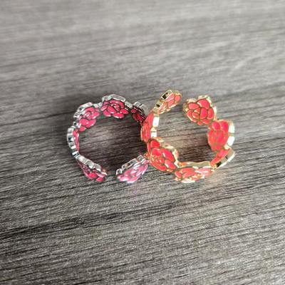 Sweet and Cool Flower Rose Ring for Women, Fashionable, Personalized, Literary, Versatile, and Elegant Style Ring