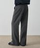 DRAW FIT Herringbone French Flare Slacks [Grey]