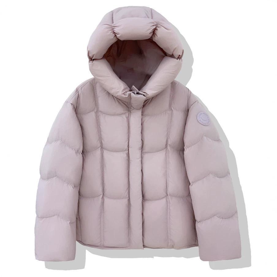 Hooded Puff Sense Down Jacket Women's Winter Fashion Thickened Loose White Duck Down Warm Bread Clothing Tide