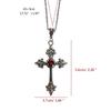 2pcs  Crucifix Pendant Neckchain Gothic Necklace Fashionable Unisex Accessory