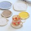 12cm*12cm Cotton Rope Heat Resistant Woven Coasters Handmade Multiple Colors Creative Coffee Cup Pad Chic Accessories
