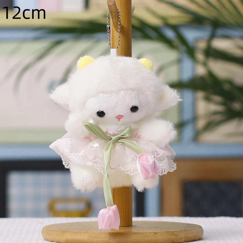 Pp Cotton Little Sheep Plush Keychain Soft Comfortable Cartoon Animal Stuffed Doll Collection Cartoon Sheep Plush Keyring