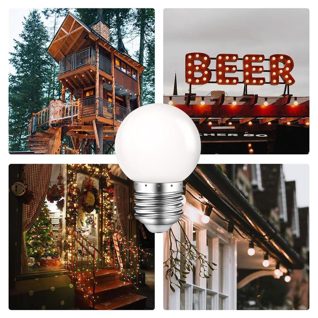 6 Packs E27 Led Bulb 1w 2w 3w Filament Edison Small Screw Ses Sbc Ac220v PC Milky Plastic Warm-white Bedroom Livingroom Lighting
