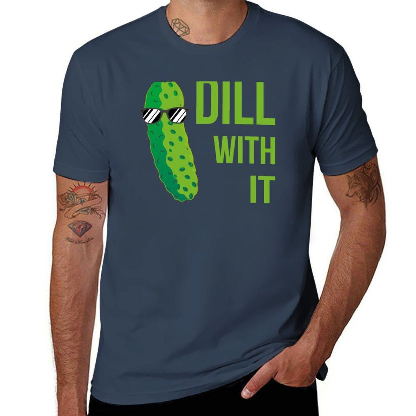Dill With It Pickle Ii Tshirt Big Size Daily Wear Tshirt S