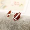 Trend Basketball Spring Baseball Volleyball Earrings With Zirconia Sparkling