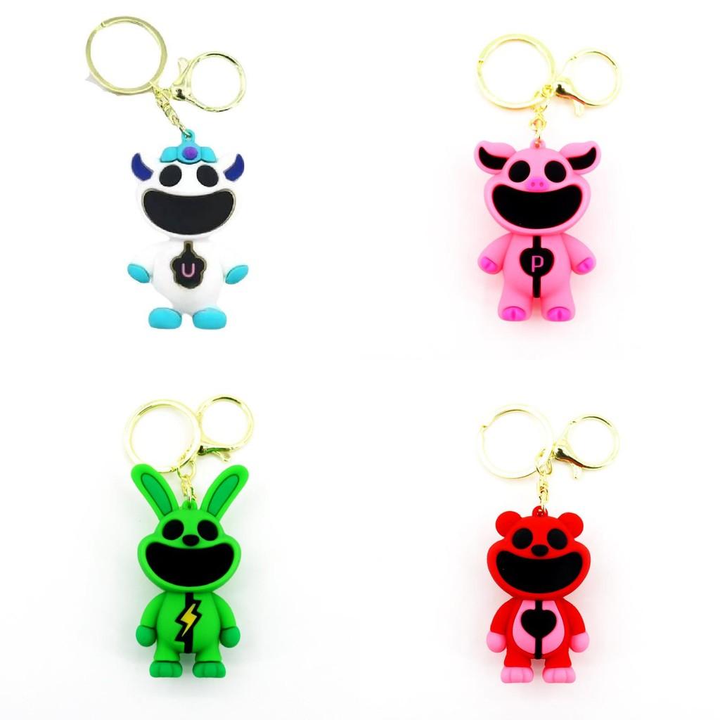 Smilingcritters Bobi Game Time 3 Cute Animal Keychain Big Mouth Monster Pendant Purple