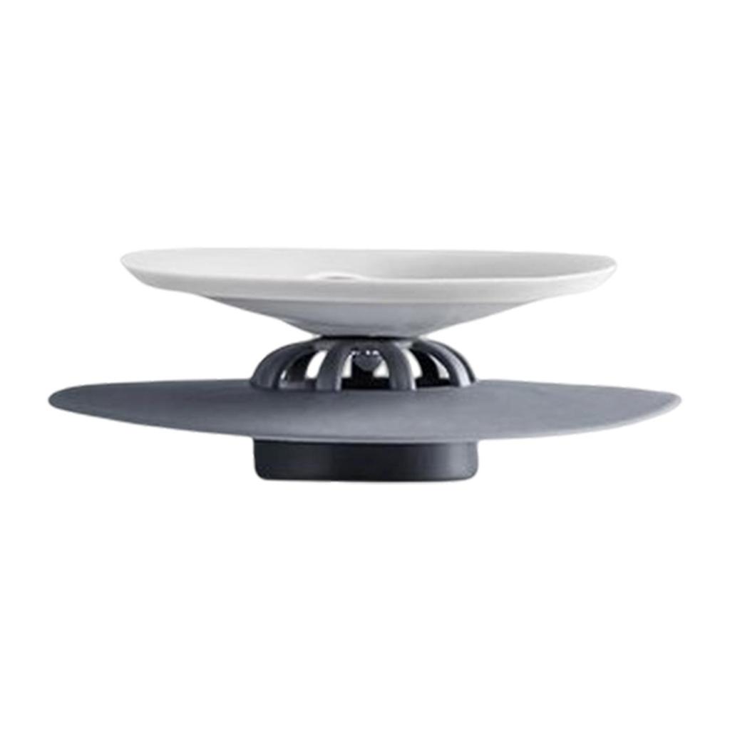 kitchen sink Drain stopper catching hair White
